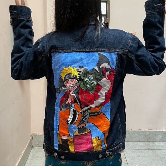 Levi’s Authentic Denim jacket Naruto Artwork on back for MEN’S & WOMEN’S - Picture 9 of 10